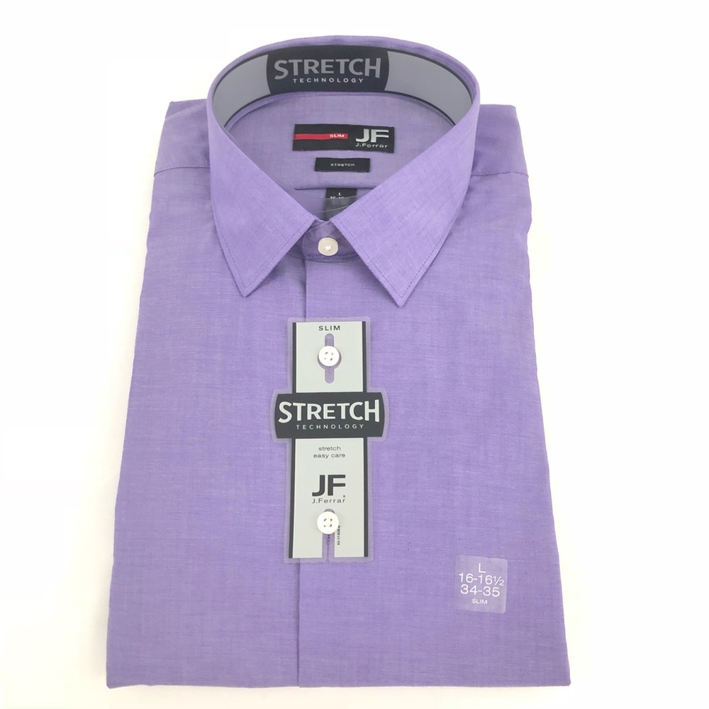 J. Ferrar Slim Purple Dress Shirt - Size L